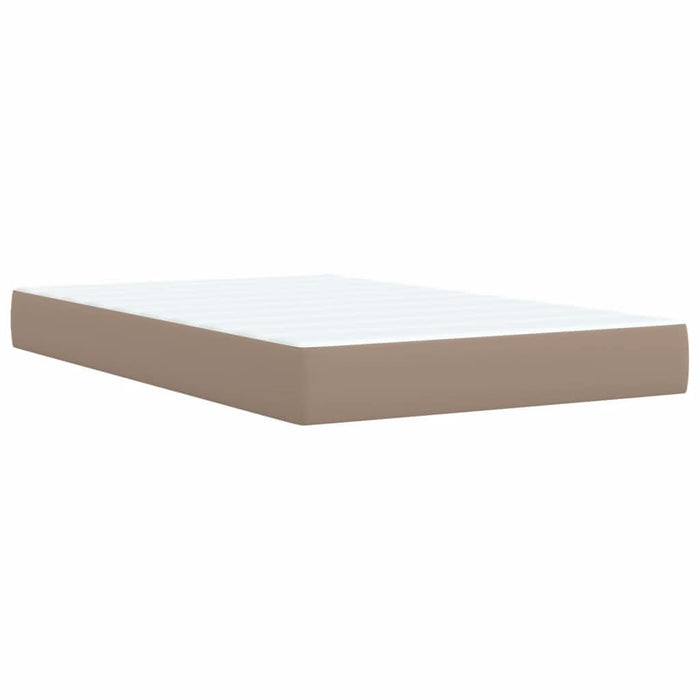 Pat box spring cu saltea, cappuccino, 120x190cm piele ecologică - WALTI WALTI