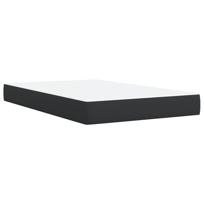 Pat continental cu saltea, negru, 120x200 cm, piele ecologică - WALTI WALTI