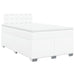 Pat box spring cu saltea, alb, 120x200 cm, piele ecologică - WALTI WALTI