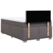 Pat box spring cu saltea, gri, 120x200 cm, piele ecologică - WALTI WALTI