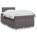 Pat box spring cu saltea, gri, 120x200 cm, piele ecologică - WALTI WALTI