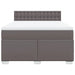 Pat box spring cu saltea, gri, 140x190 cm, piele ecologică - WALTI WALTI