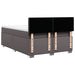 Pat box spring cu saltea, gri, 140x190 cm, piele ecologică - WALTI WALTI