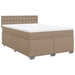 Pat box spring cu saltea, cappuccino, 140x190cm piele ecologică - WALTI WALTI