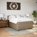Pat box spring cu saltea, cappuccino, 140x190cm piele ecologică - WALTI WALTI