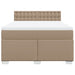 Pat box spring cu saltea, cappuccino, 140x190cm piele ecologică - WALTI WALTI