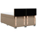 Pat box spring cu saltea, cappuccino, 140x190cm piele ecologică - WALTI WALTI