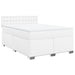 Pat box spring cu saltea, alb, 140x200 cm, piele ecologică - WALTI WALTI