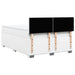 Pat box spring cu saltea, alb, 140x200 cm, piele ecologică - WALTI WALTI