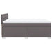 Pat box spring cu saltea, gri, 140x200 cm, piele ecologică - WALTI WALTI