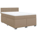 Pat box spring cu saltea, cappuccino, 140x200cm piele ecologică - WALTI WALTI