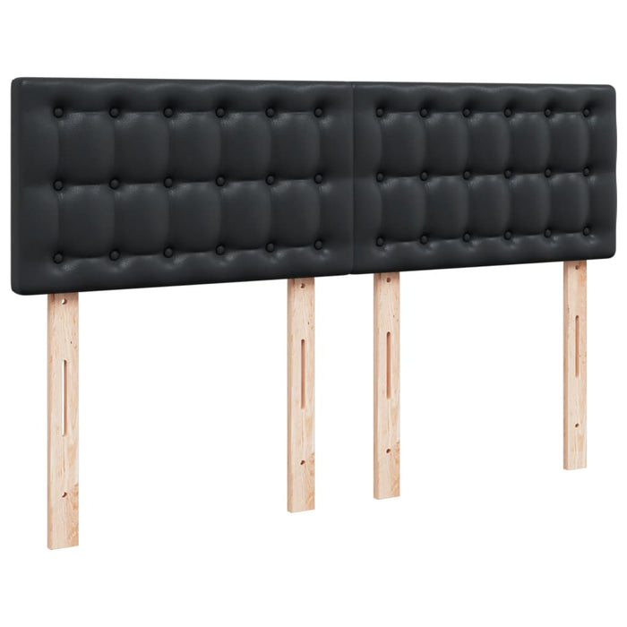 Pat box spring cu saltea, negru, 160x200 cm, piele ecologică - WALTI WALTI