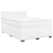 Pat box spring cu saltea, alb, 160x200 cm, piele ecologică - WALTI WALTI