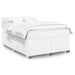 Pat box spring cu saltea, alb, 160x200 cm, piele ecologică - WALTI WALTI