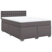 Pat box spring cu saltea, gri, 160x200 cm, piele ecologică - WALTI WALTI