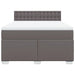 Pat box spring cu saltea, gri, 160x200 cm, piele ecologică - WALTI WALTI