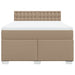 Pat box spring cu saltea, cappuccino, 160x200cm piele ecologică - WALTI WALTI