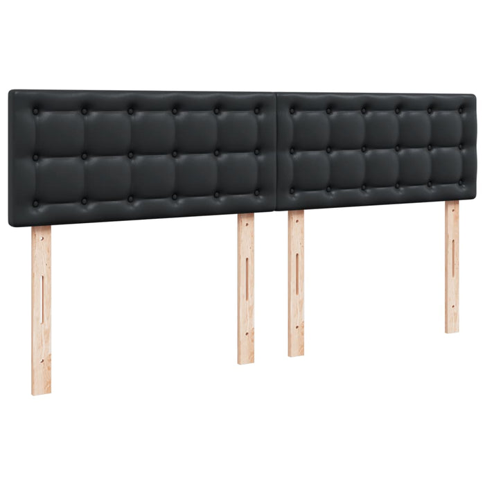 Pat box spring cu saltea, negru, 180x200 cm, piele ecologică - WALTI WALTI