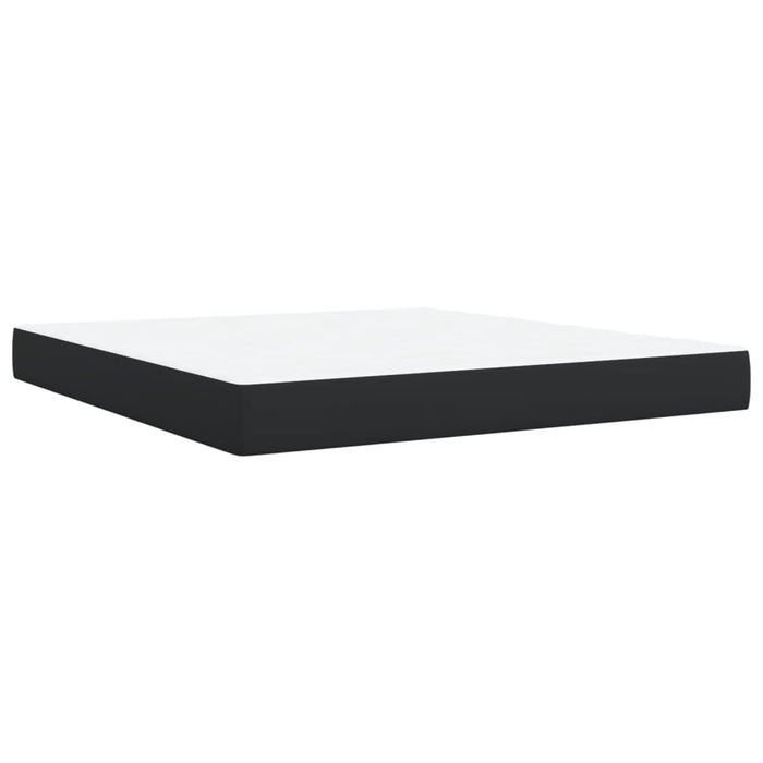 Pat box spring cu saltea, negru, 180x200 cm, piele ecologică - WALTI WALTI