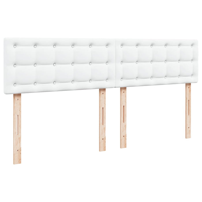Pat box spring cu saltea, alb, 180x200 cm, piele ecologică - WALTI WALTI
