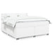 Pat box spring cu saltea, alb, 180x200 cm, piele ecologică - WALTI WALTI