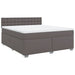 Pat box spring cu saltea, gri, 180x200 cm, piele ecologică - WALTI WALTI