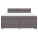 Pat box spring cu saltea, gri, 180x200 cm, piele ecologică - WALTI WALTI