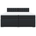 Pat box spring cu saltea, negru, 200x200 cm, piele ecologică - WALTI WALTI