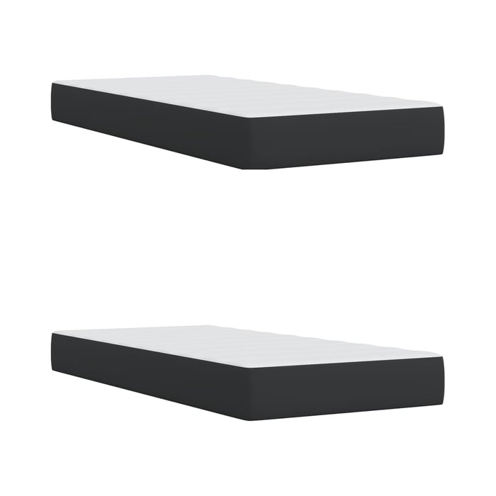 Pat box spring cu saltea, negru, 200x200 cm, piele ecologică - WALTI WALTI