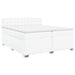 Pat box spring cu saltea, alb, 200x200 cm, piele ecologică - WALTI WALTI