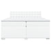 Pat box spring cu saltea, alb, 200x200 cm, piele ecologică - WALTI WALTI