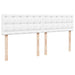 Pat box spring cu saltea, alb, 200x200 cm, piele ecologică - WALTI WALTI