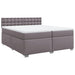 Pat continental cu saltea, gri, 200x200 cm, piele ecologică - WALTI WALTI
