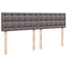 Pat continental cu saltea, gri, 200x200 cm, piele ecologică - WALTI WALTI