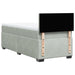 Pat continental cu saltea, gri deschis, 80x200 cm, catifea - WALTI WALTI