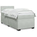 Pat continental cu saltea, gri deschis, 80x200 cm, catifea - WALTI WALTI