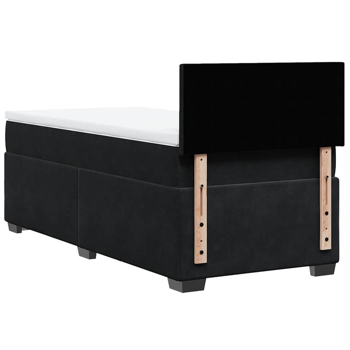 Pat box spring cu saltea, negru, 80x200 cm, catifea - WALTI WALTI