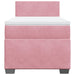 Pat box spring cu saltea, roz, 80x200 cm, catifea - WALTI WALTI