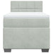 Pat continental cu saltea, gri deschis, 80x200 cm, catifea - WALTI WALTI
