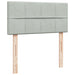 Pat continental cu saltea, gri deschis, 80x200 cm, catifea - WALTI WALTI