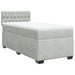 Pat continental cu saltea, gri deschis, 80x200 cm, catifea - WALTI WALTI