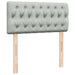 Pat continental cu saltea, gri deschis, 80x200 cm, catifea - WALTI WALTI