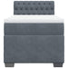 Pat box spring cu saltea, gri închis, 80x200 cm, catifea - WALTI WALTI