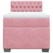 Pat box spring cu saltea, roz, 80x200 cm, catifea - WALTI WALTI