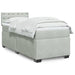 Pat continental cu saltea, gri deschis, 80x200 cm, catifea - WALTI WALTI