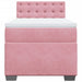 Pat box spring cu saltea, roz, 80x200 cm, catifea - WALTI WALTI
