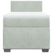 Pat box spring cu saltea, gri deschis, 90x190 cm, catifea - WALTI WALTI