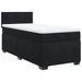 Pat box spring cu saltea, negru, 90x190 cm, catifea - WALTI WALTI