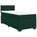 Pat box spring cu saltea, verde închis, 90x190 cm, catifea - WALTI WALTI
