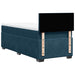 Pat box spring cu saltea, albastru închis, 90x190 cm, catifea - WALTI WALTI